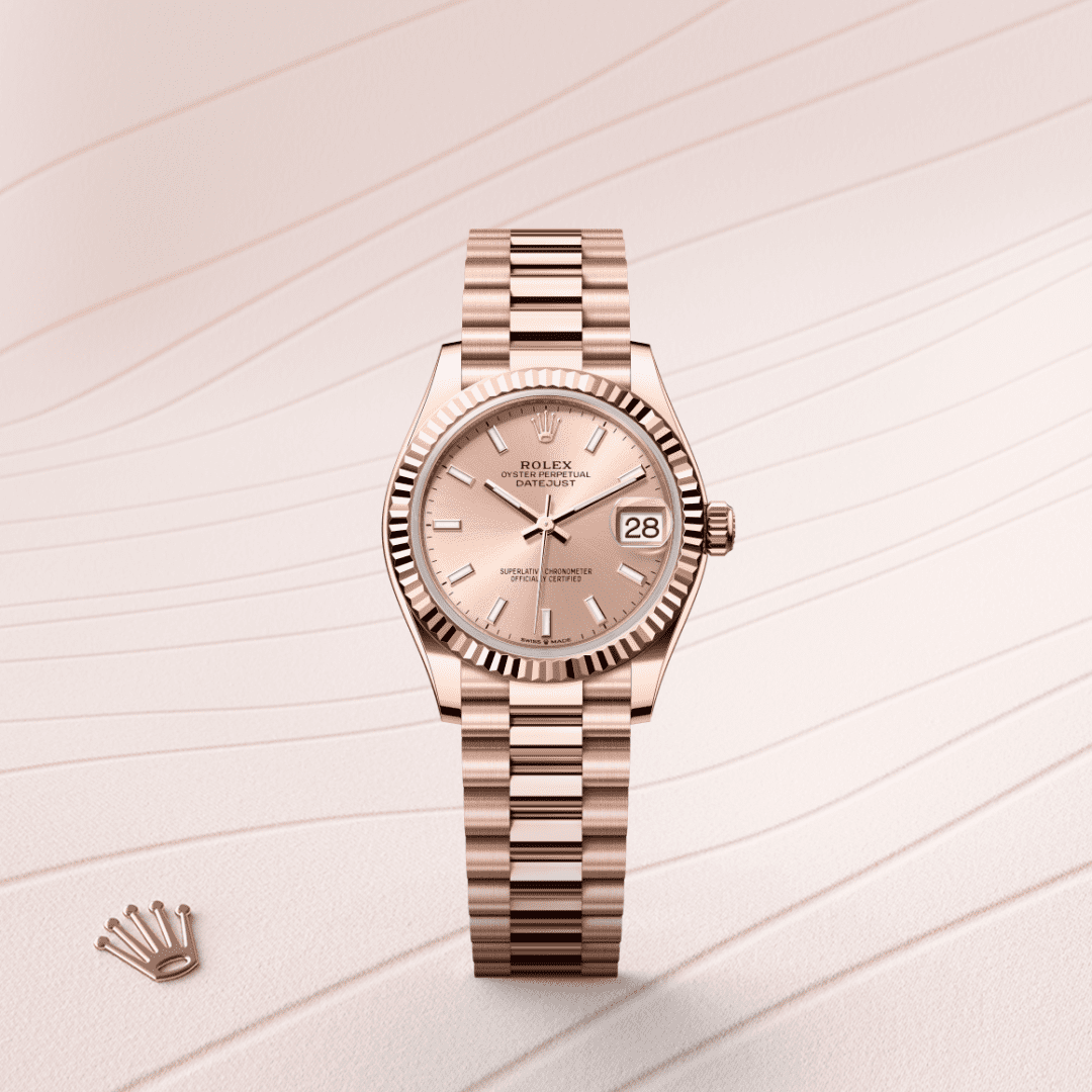 Rolex Datejust 31 Oyster, 31 mm, Everose altın M278275-0037