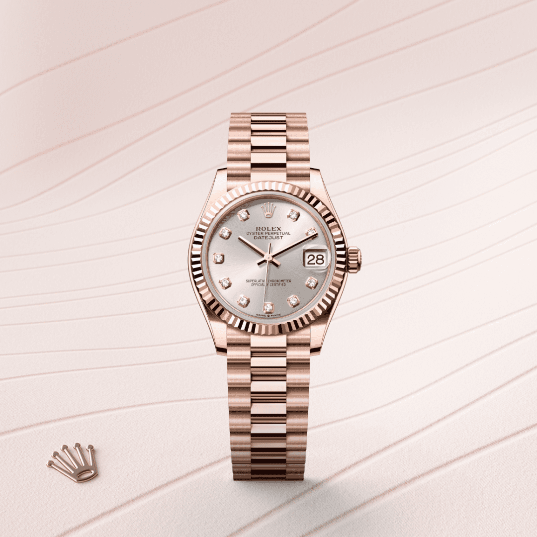 Rolex Datejust 31 Oyster, 31 mm, Everose altın M278275-0039
