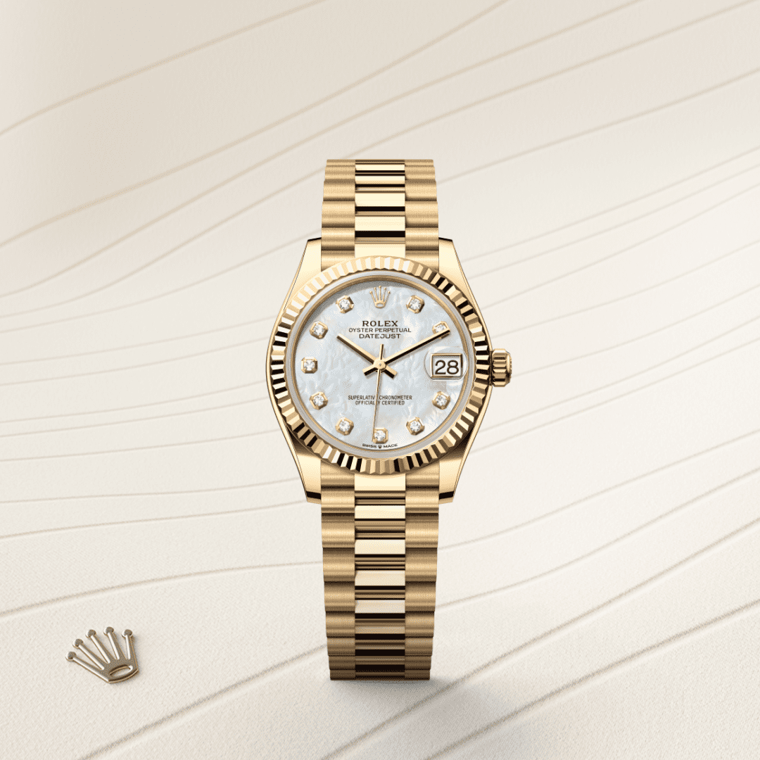 Rolex Datejust 31 Oyster, 31 mm, sarı altın M278278-0010