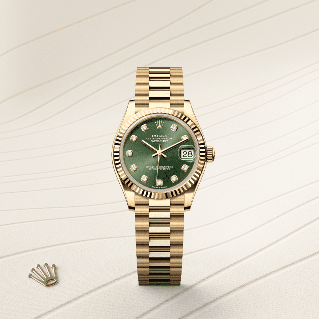 Rolex Datejust 31 Oyster, 31 mm, sarı altın M278278-0011