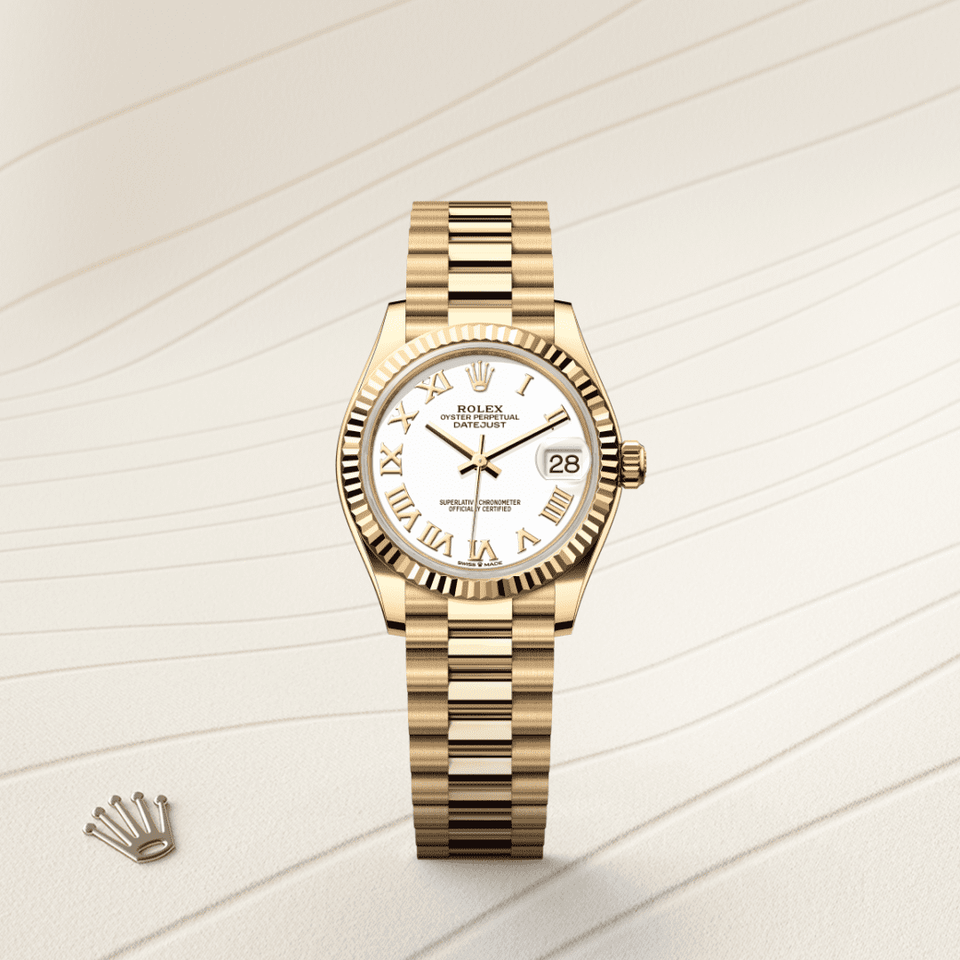 Rolex Datejust 31 Oyster, 31 mm, sarı altın M278278-0020