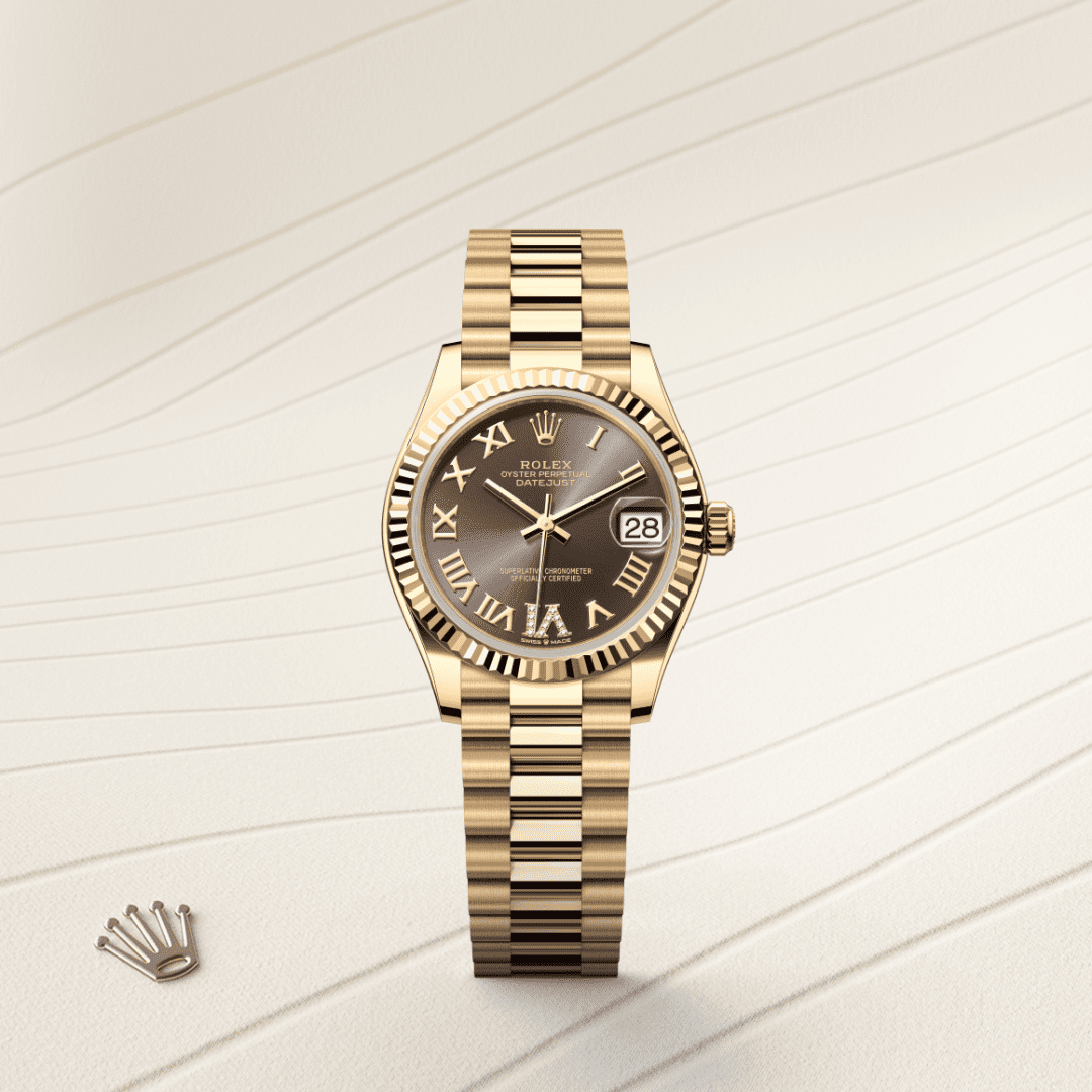 Rolex Datejust 31 Oyster, 31 mm, sarı altın M278278-0032