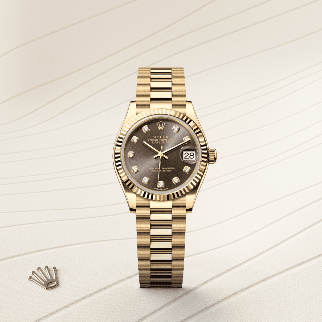Rolex Datejust 31 Oyster, 31 mm, sarı altın M278278-0036
