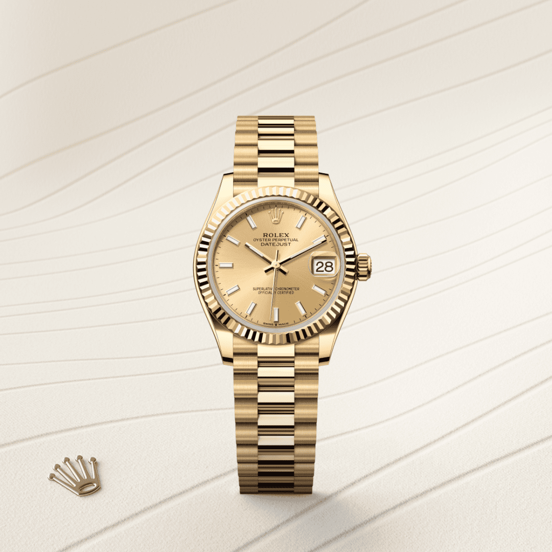 Rolex Datejust 31 Oyster, 31 mm, sarı altın M278278-0040