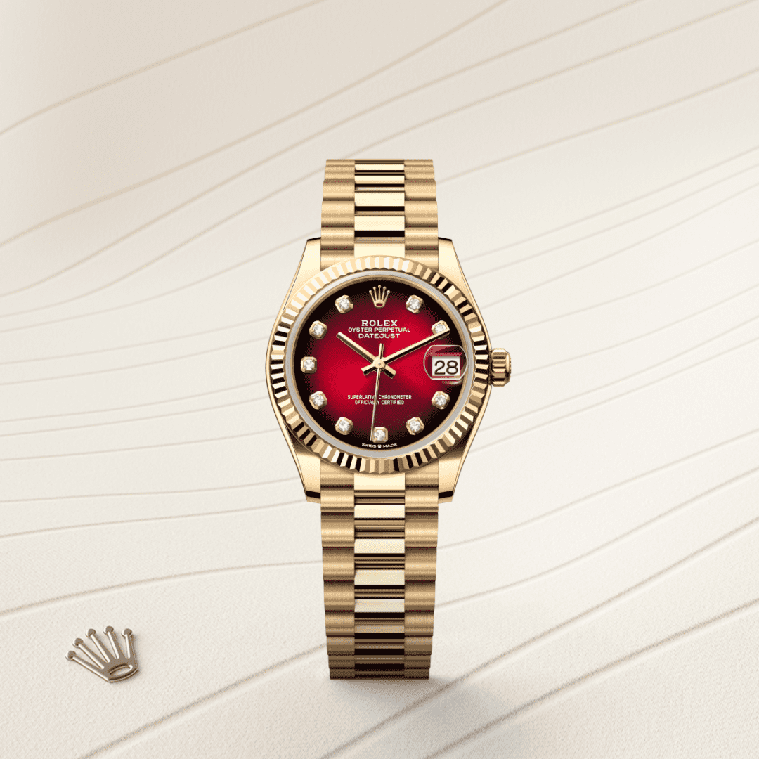 Rolex Datejust 31 Oyster, 31 mm, sarı altın M278278-0049