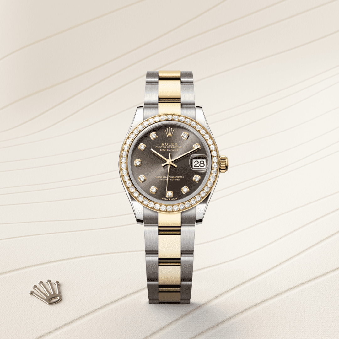 Rolex Datejust 31 Oyster, 31 mm, Oystersteel çelik, sarı altın ve pırlanta M278383RBR-0021