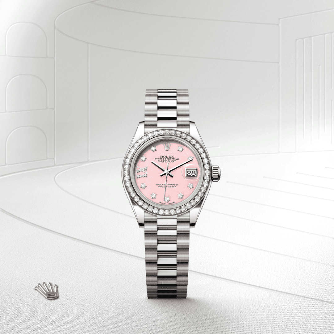 Rolex Lady-Datejust Oyster, 28 mm, beyaz altın ve pırlanta M279139RBR-0002