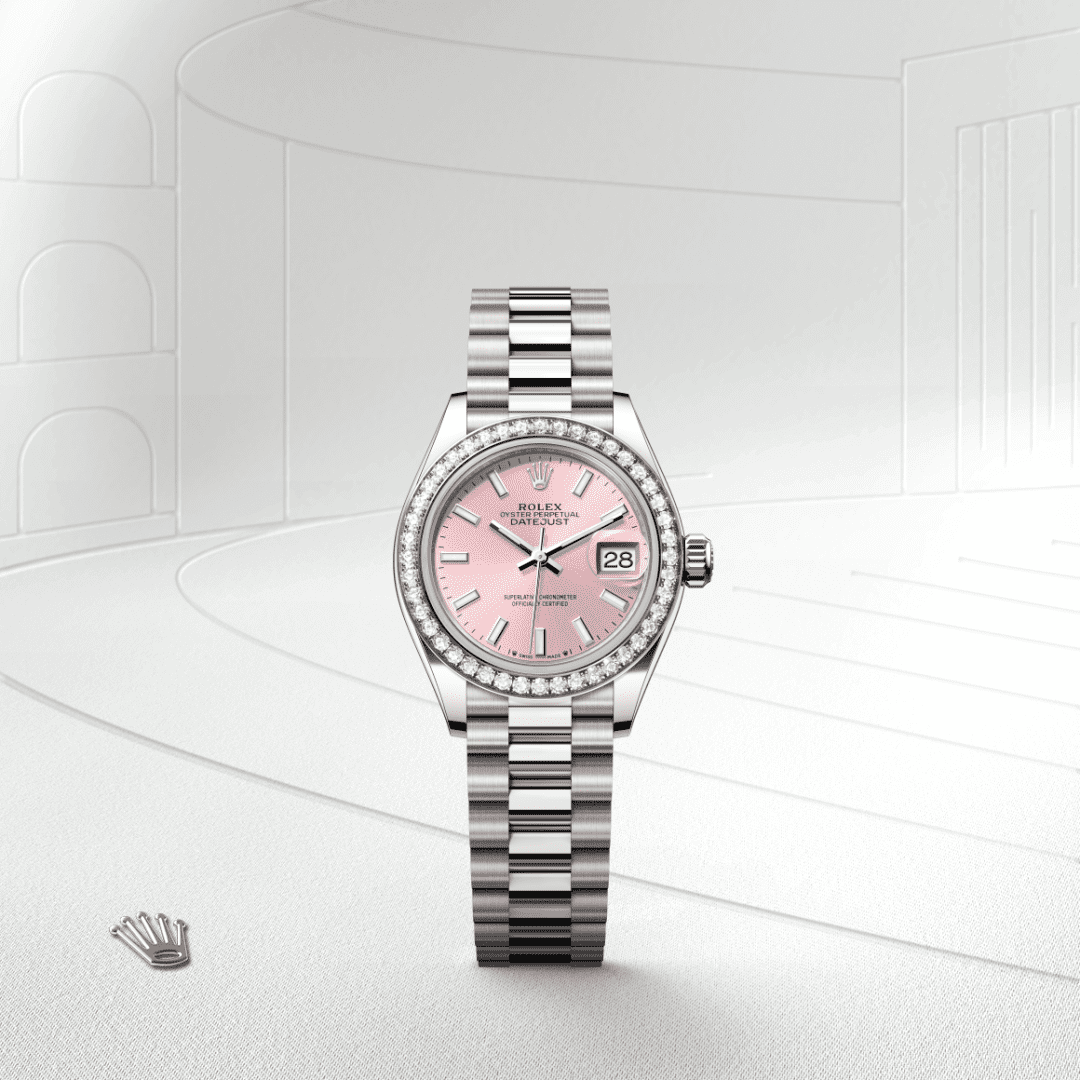 Rolex Lady-Datejust Oyster, 28 mm, beyaz altın ve pırlanta M279139RBR-0004