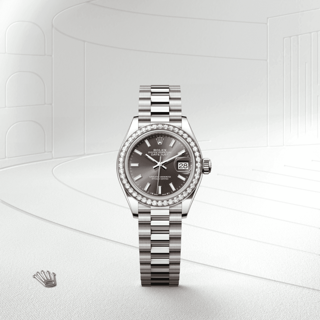 Rolex Lady-Datejust Oyster, 28 mm, beyaz altın ve pırlanta M279139RBR-0009