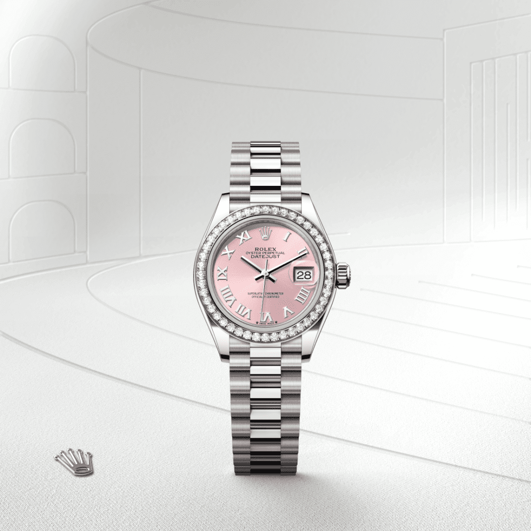 Rolex Lady-Datejust Oyster, 28 mm, beyaz altın ve pırlanta M279139RBR-0012