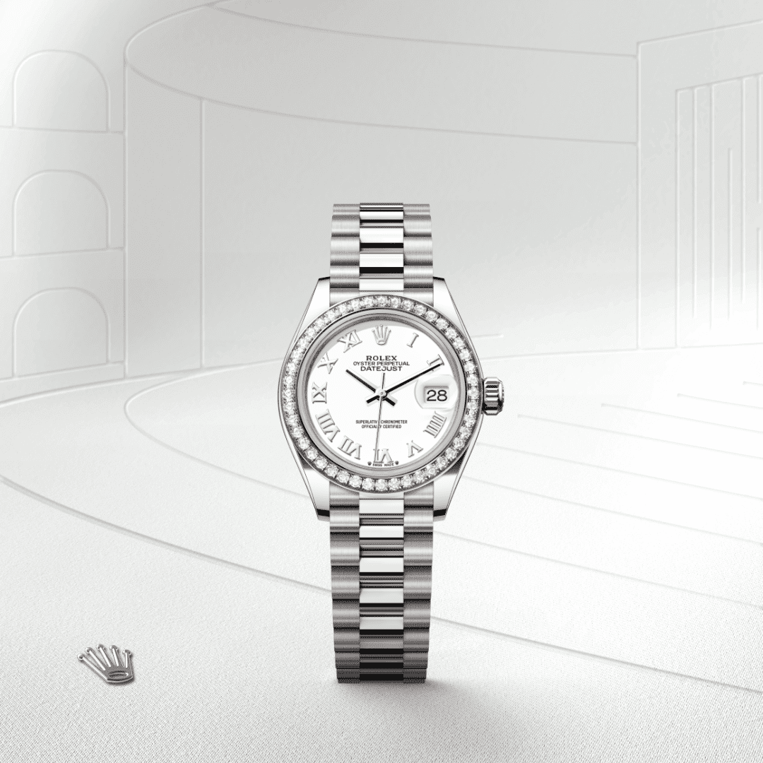 Rolex Lady-Datejust Oyster, 28 mm, beyaz altın ve pırlanta M279139RBR-0013