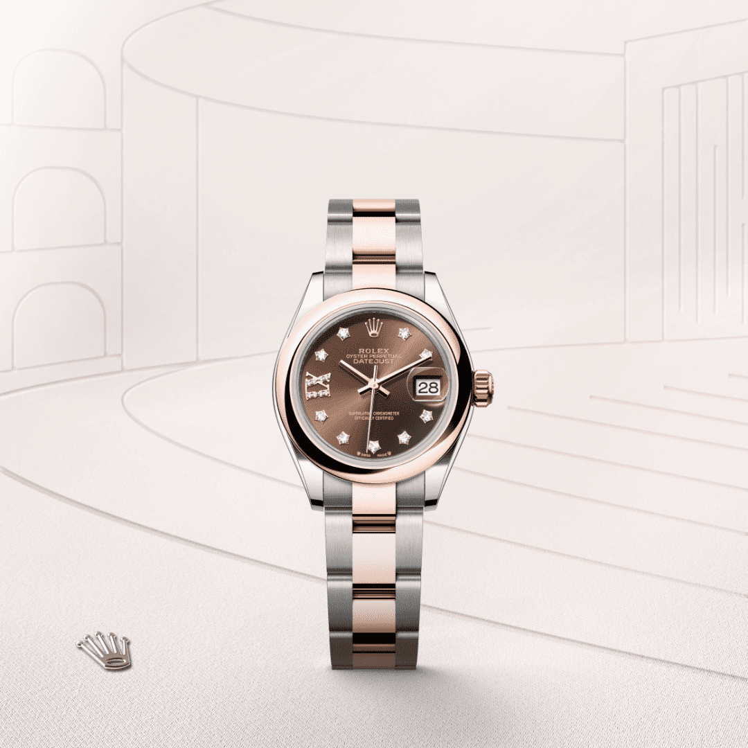 Rolex Lady-Datejust Oyster, 28 mm, Oystersteel çelik ve Everose altın M279161-0004