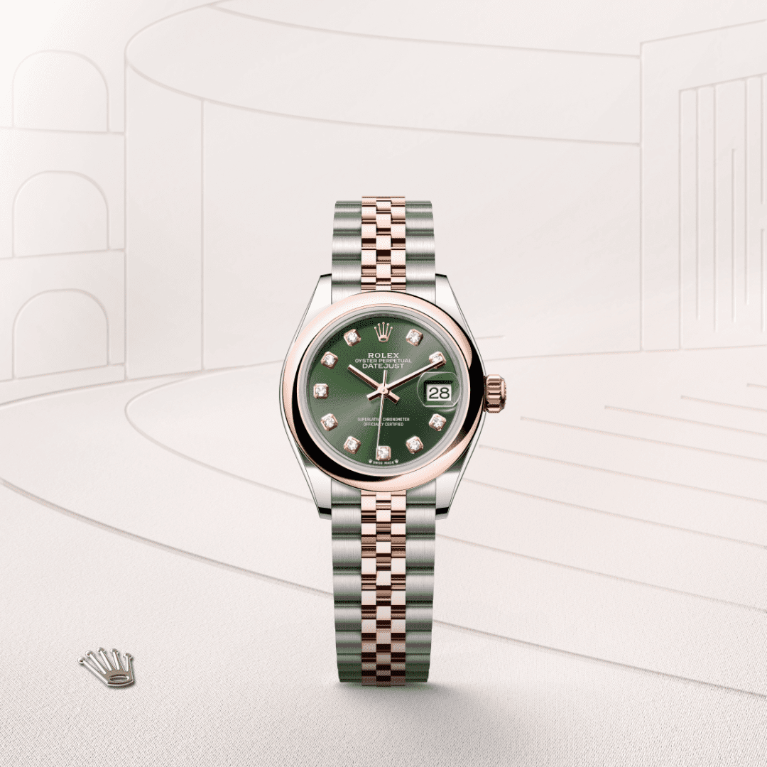 Rolex Lady-Datejust Oyster, 28 mm, Oystersteel çelik ve Everose altın M279161-0007