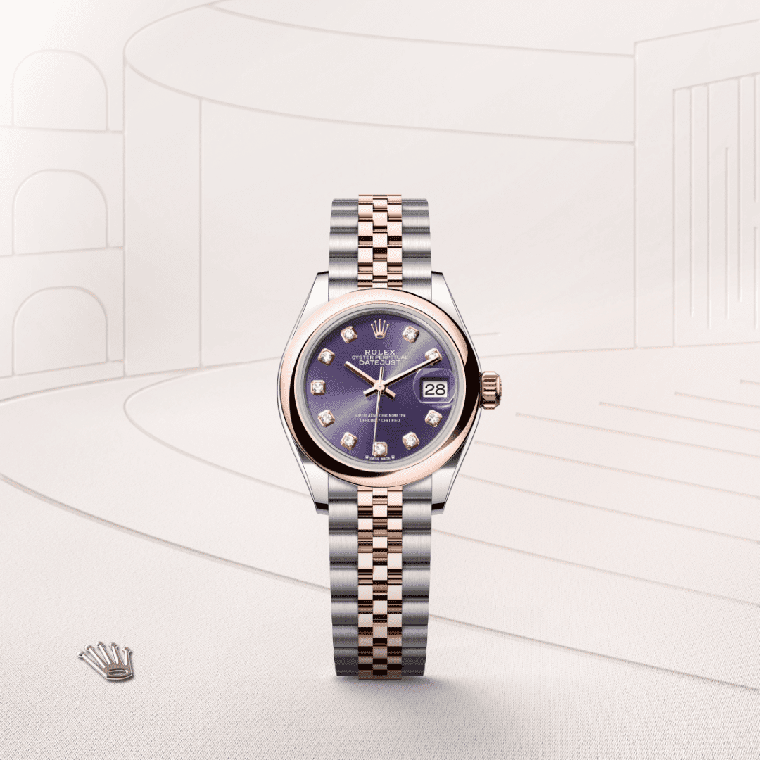 Rolex Lady-Datejust Oyster, 28 mm, Oystersteel çelik ve Everose altın M279161-0015