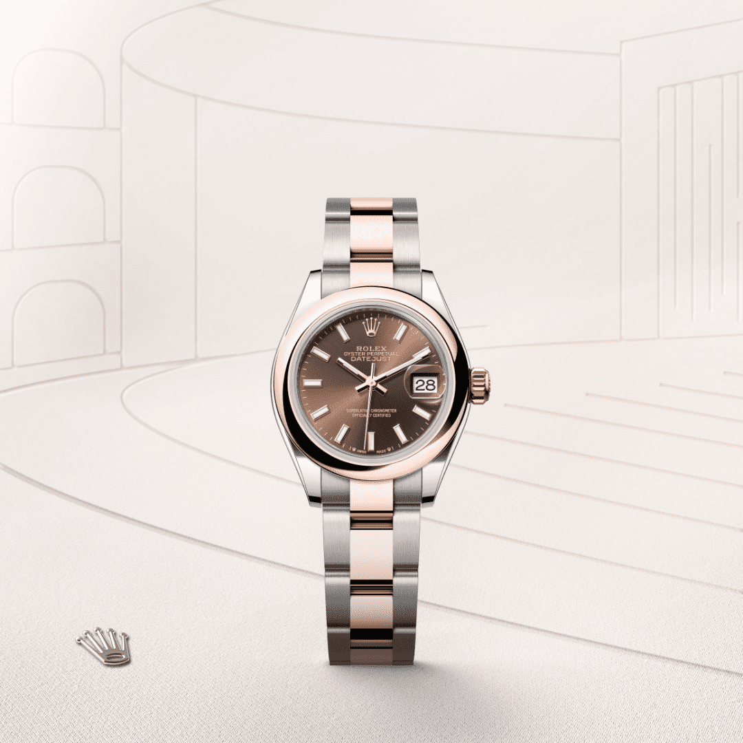 Rolex Lady-Datejust Oyster, 28 mm, Oystersteel çelik ve Everose altın M279161-0018