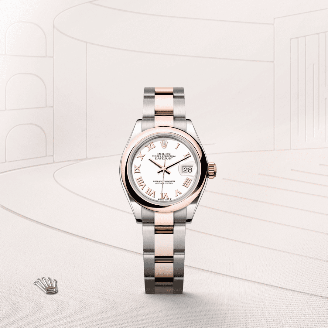 Rolex Lady-Datejust Oyster, 28 mm, Oystersteel çelik ve Everose altın M279161-0022