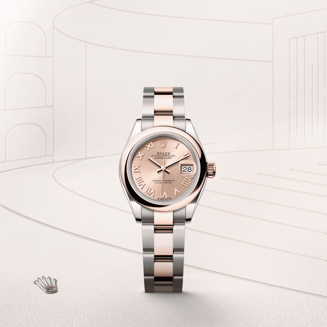 Rolex Lady-Datejust Oyster, 28 mm, Oystersteel çelik ve Everose altın M279161-0026