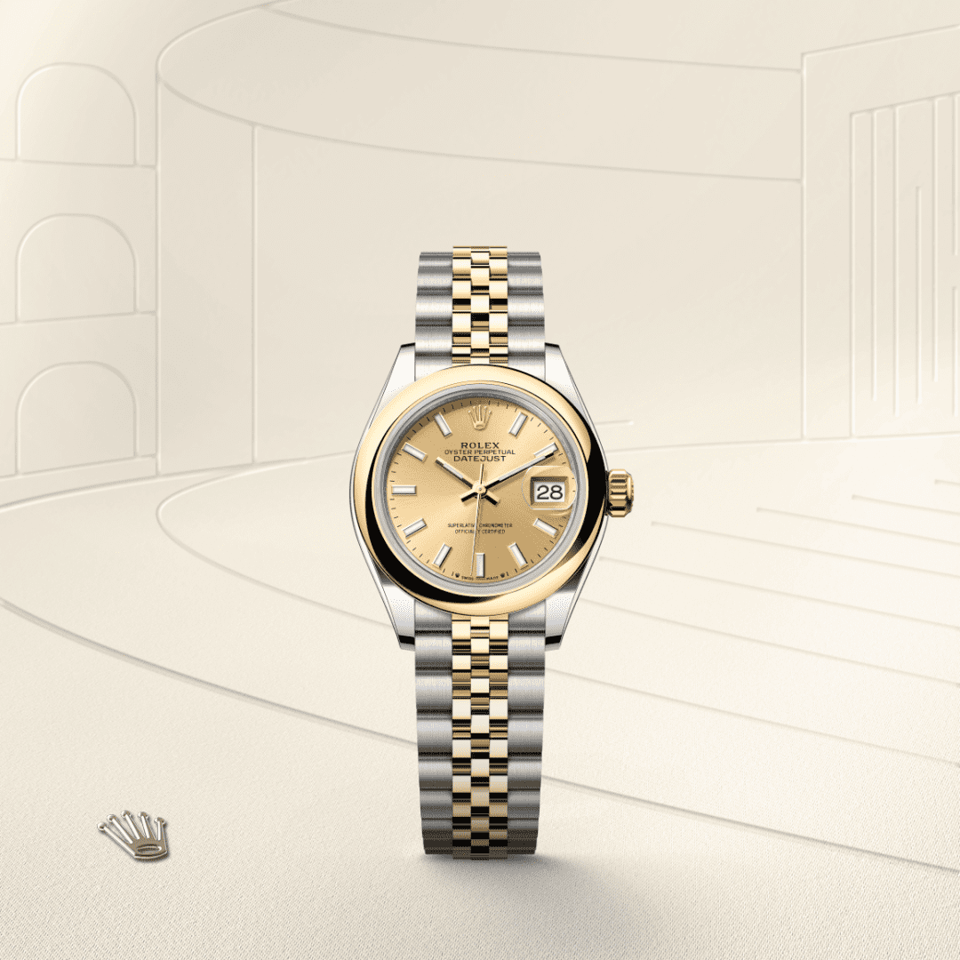 Rolex Lady-Datejust Oyster, 28 mm, Oystersteel çelik ve sarı altın M279163-0001