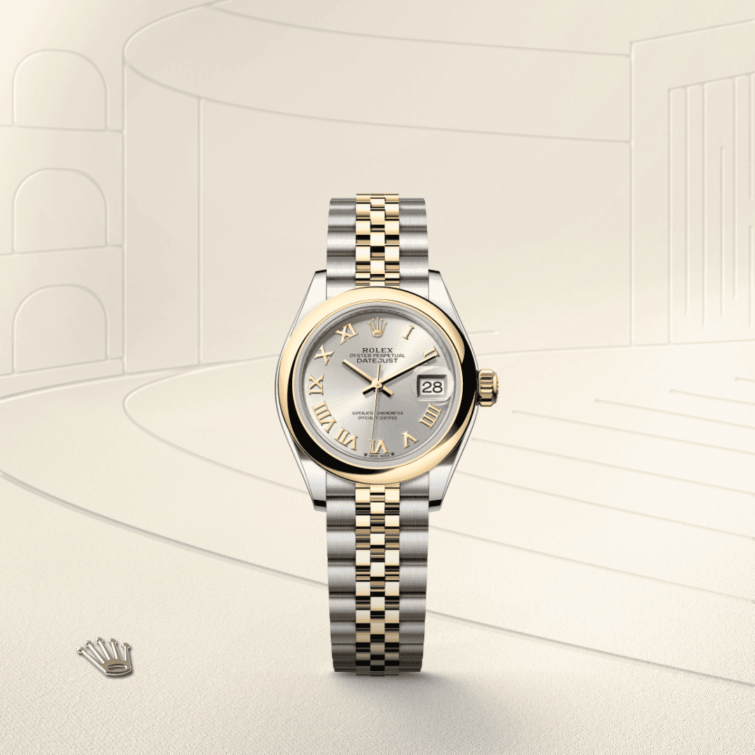 Rolex Lady-Datejust Oyster, 28 mm, Oystersteel çelik ve sarı altın M279163-0005