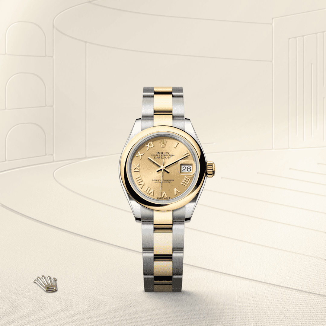 Rolex Lady-Datejust Oyster, 28 mm, Oystersteel çelik ve sarı altın M279163-0010