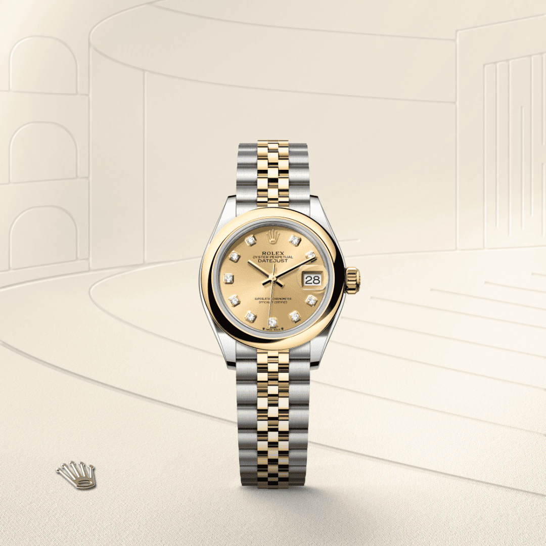 Rolex Lady-Datejust Oyster, 28 mm, Oystersteel çelik ve sarı altın M279163-0011