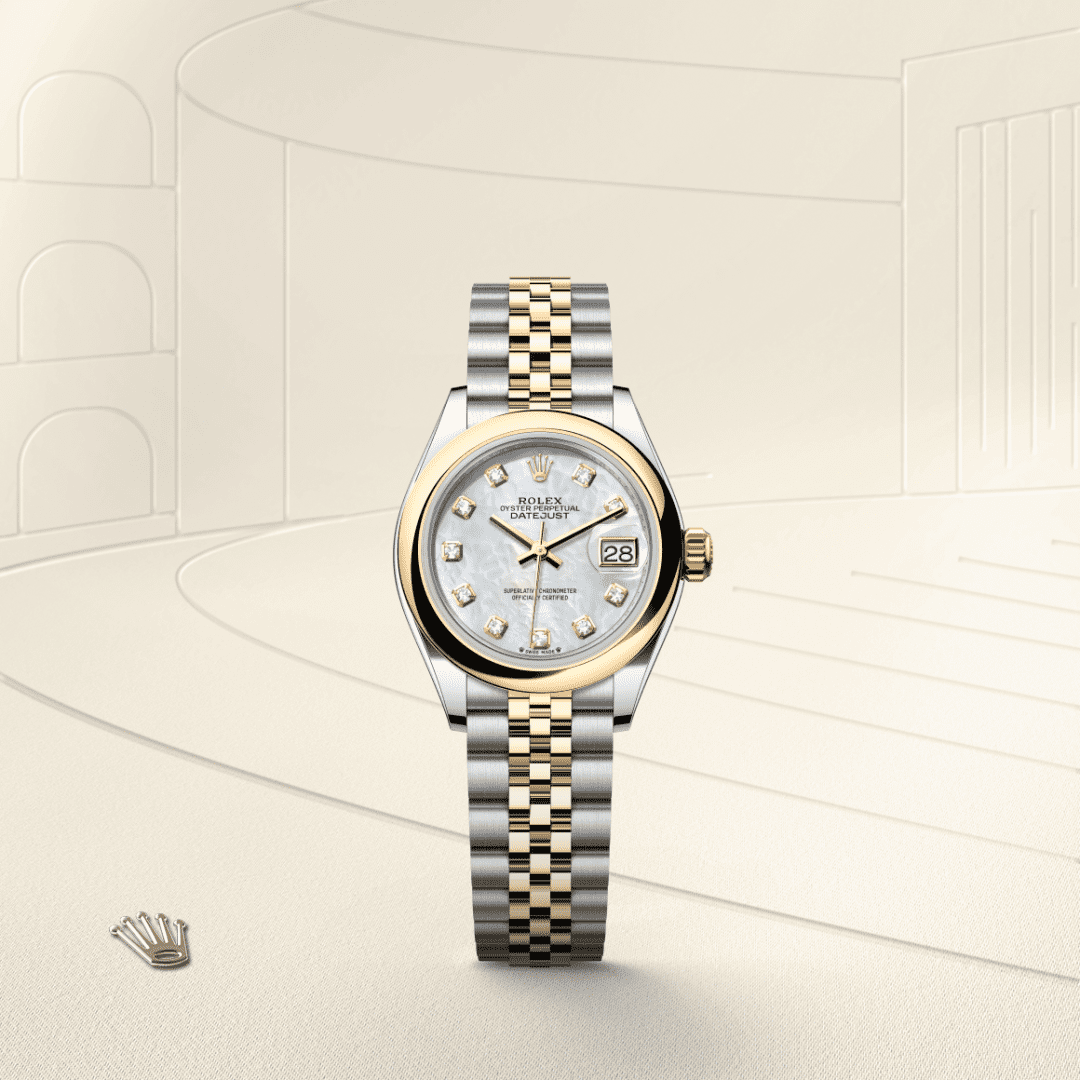 Rolex Lady-Datejust Oyster, 28 mm, Oystersteel çelik ve sarı altın M279163-0013