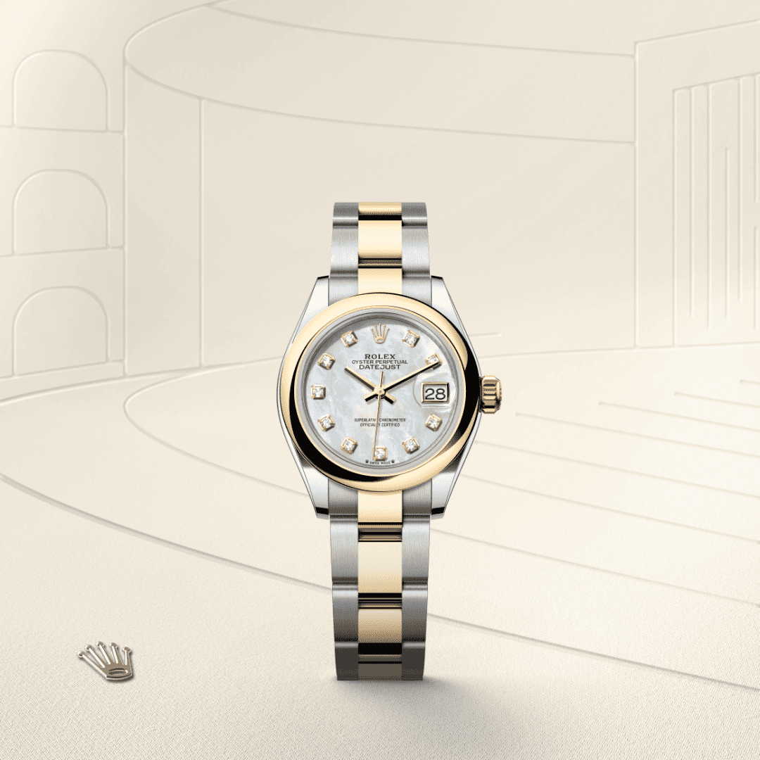 Rolex Lady-Datejust Oyster, 28 mm, Oystersteel çelik ve sarı altın M279163-0014