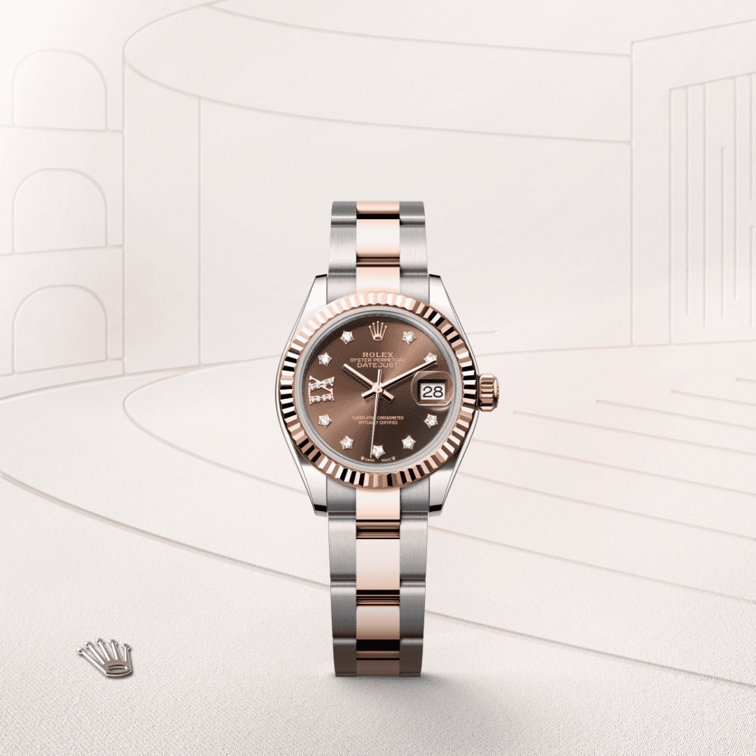Rolex Lady-Datejust Oyster, 28 mm, Oystersteel çelik ve Everose altın M279171-0004