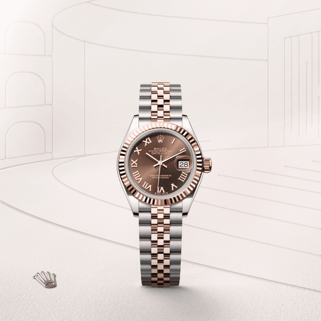 Rolex Lady-Datejust Oyster, 28 mm, Oystersteel çelik ve Everose altın M279171-0009