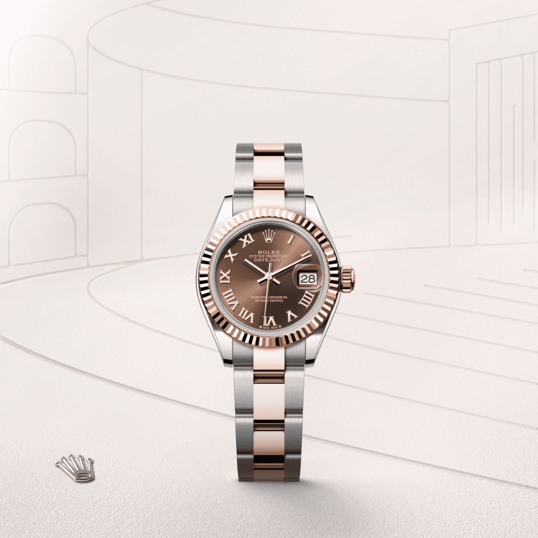 Rolex Lady-Datejust Oyster, 28 mm, Oystersteel çelik ve Everose altın M279171-0010
