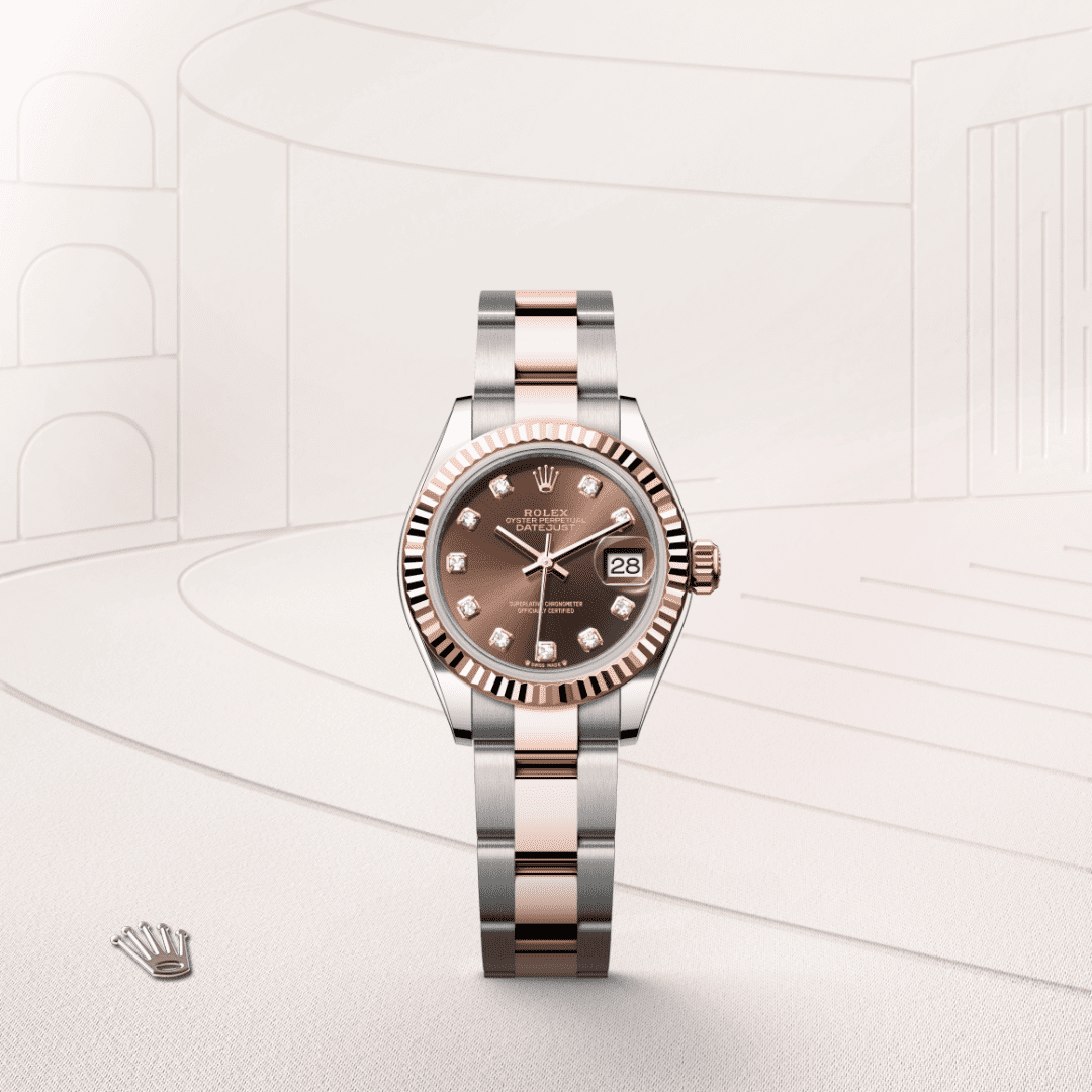 Rolex Lady-Datejust Oyster, 28 mm, Oystersteel çelik ve Everose altın M279171-0012