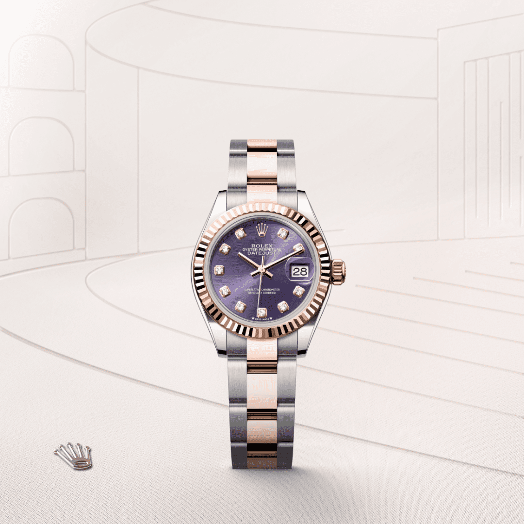 Rolex Lady-Datejust Oyster, 28 mm, Oystersteel çelik ve Everose altın M279171-0016
