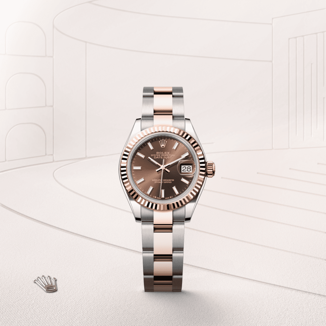 Rolex Lady-Datejust Oyster, 28 mm, Oystersteel çelik ve Everose altın M279171-0018