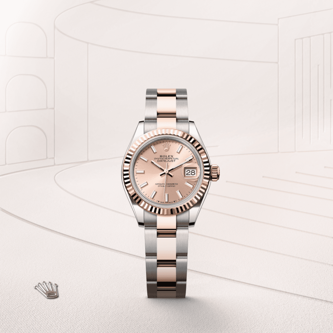 Rolex Lady-Datejust Oyster, 28 mm, Oystersteel çelik ve Everose altın M279171-0024