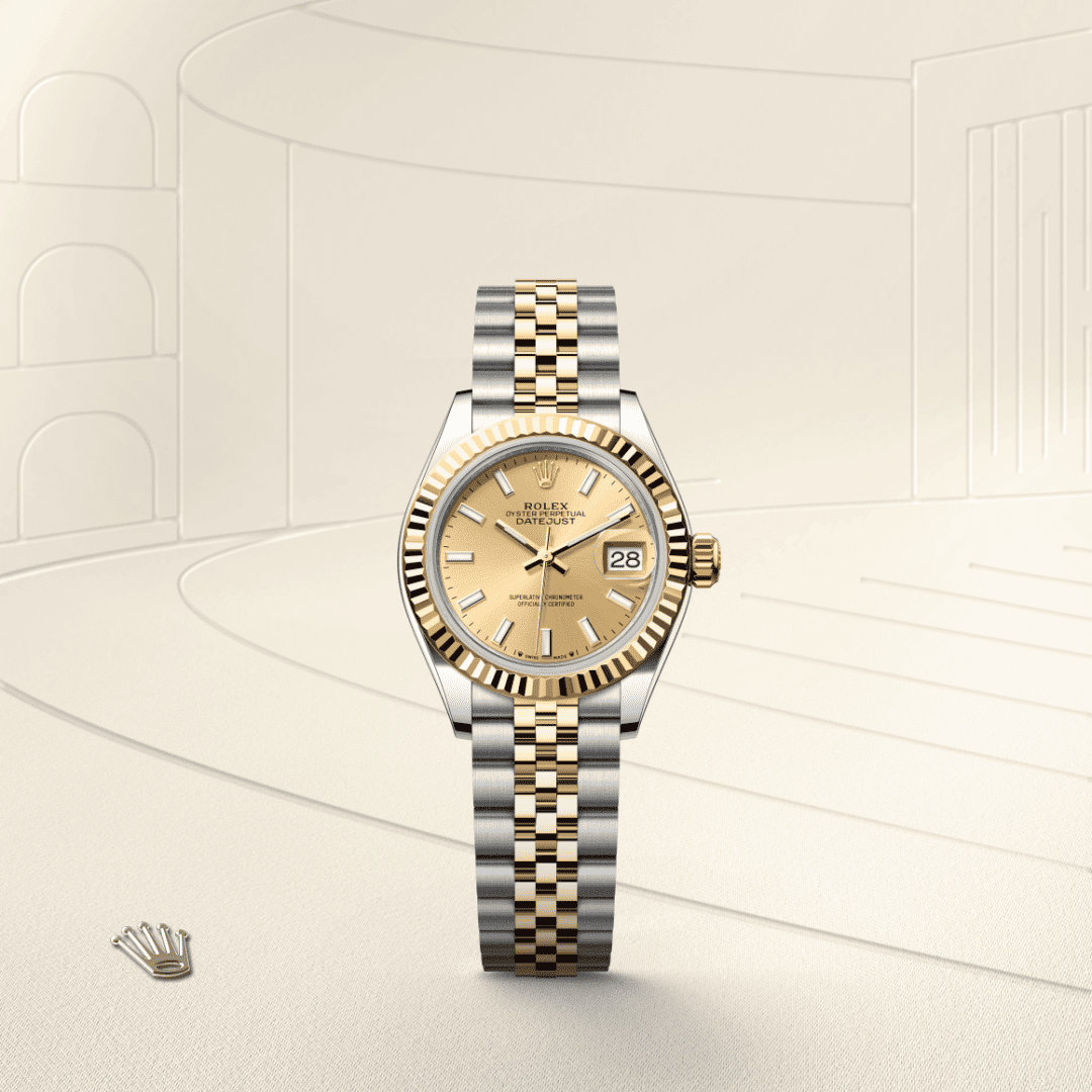 Rolex Lady-Datejust Oyster, 28 mm, Oystersteel çelik ve sarı altın M279173-0001