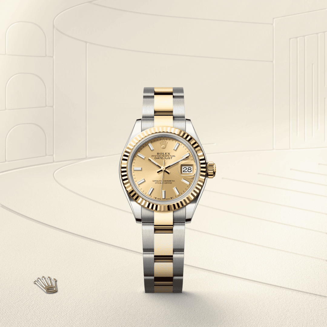Rolex Lady-Datejust Oyster, 28 mm, Oystersteel çelik ve sarı altın M279173-0002
