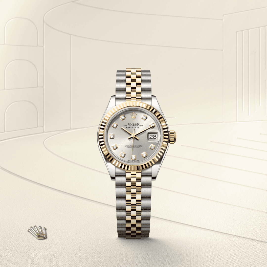 Rolex Lady-Datejust Oyster, 28 mm, Oystersteel çelik ve sarı altın M279173-0007