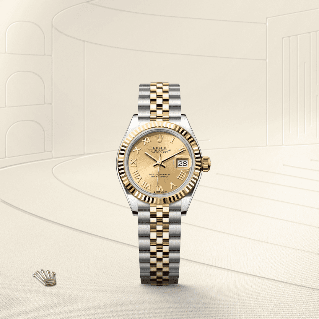 Rolex Lady-Datejust Oyster, 28 mm, Oystersteel çelik ve sarı altın M279173-0009