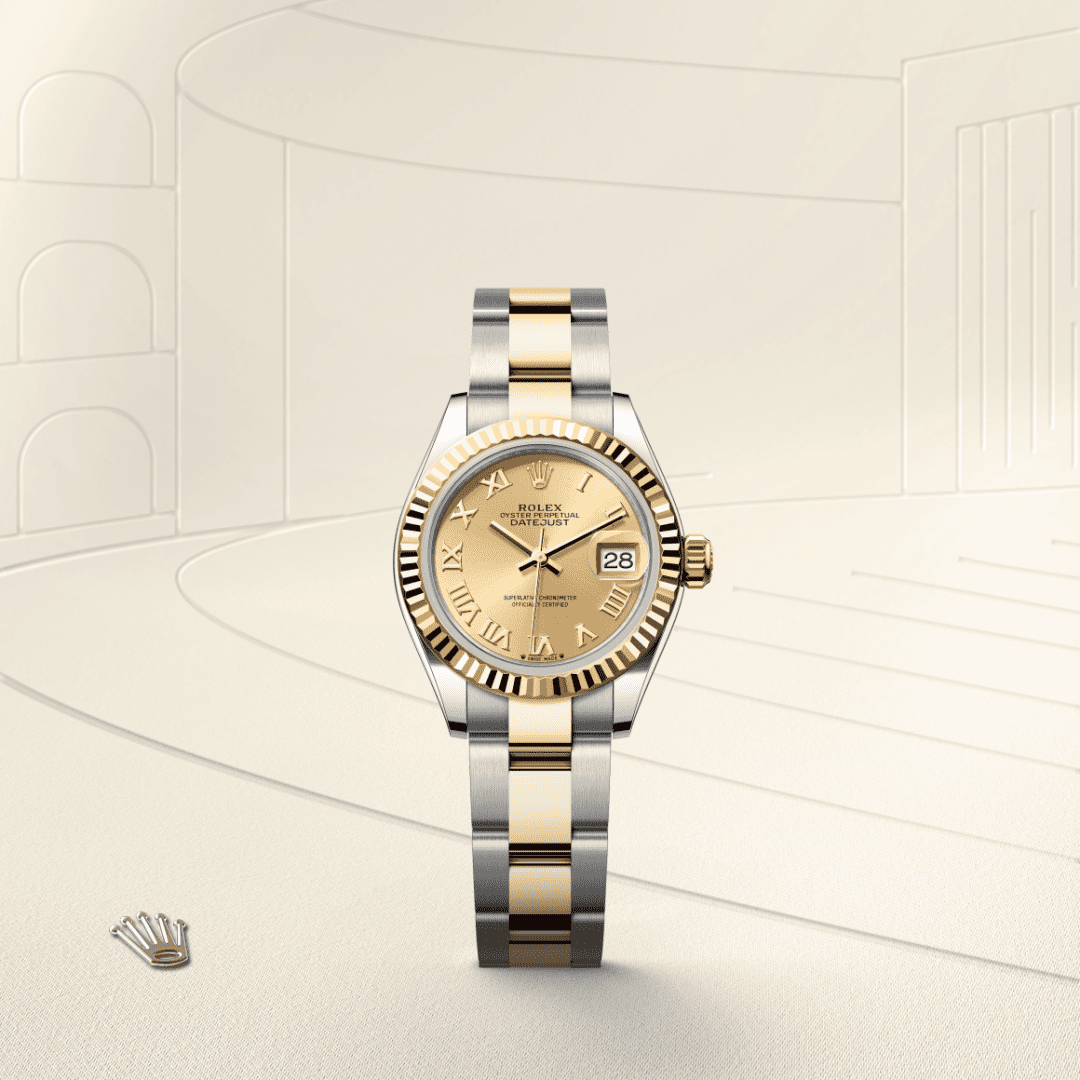 Rolex Lady-Datejust Oyster, 28 mm, Oystersteel çelik ve sarı altın M279173-0010