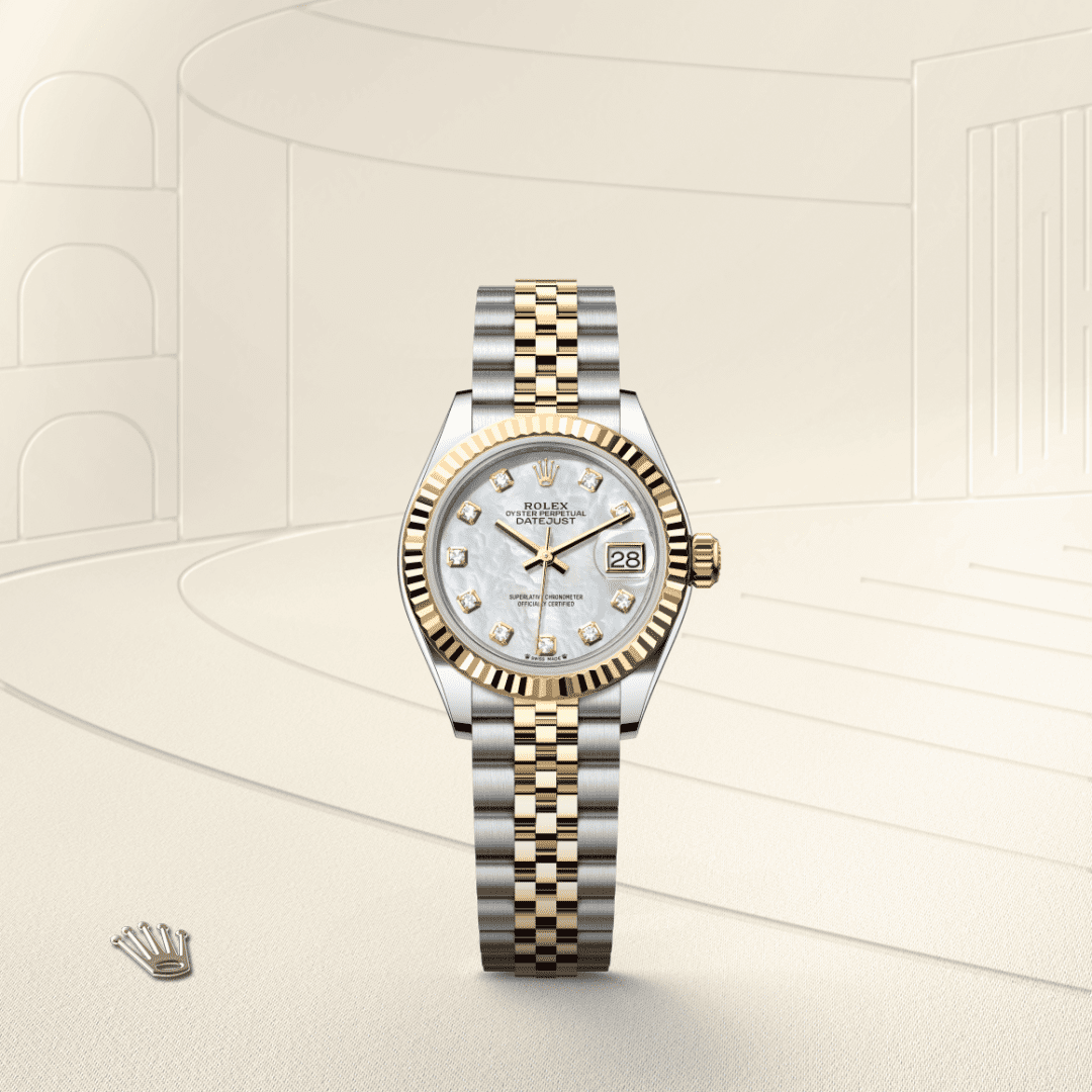 Rolex Lady-Datejust Oyster, 28 mm, Oystersteel çelik ve sarı altın M279173-0013