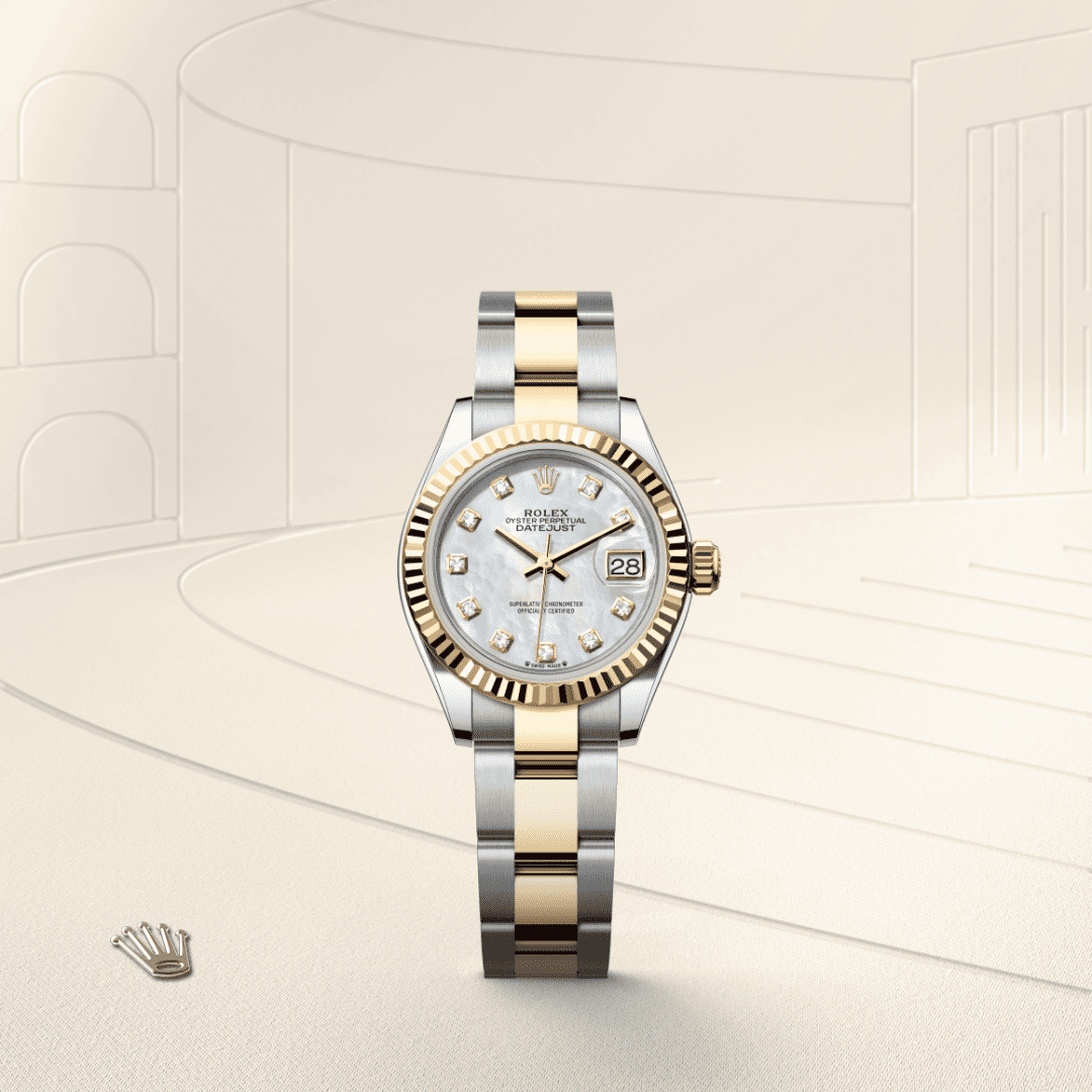 Rolex Lady-Datejust Oyster, 28 mm, Oystersteel çelik ve sarı altın M279173-0014
