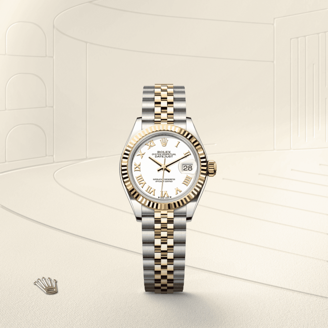 Rolex Lady-Datejust Oyster, 28 mm, Oystersteel çelik ve sarı altın M279173-0023