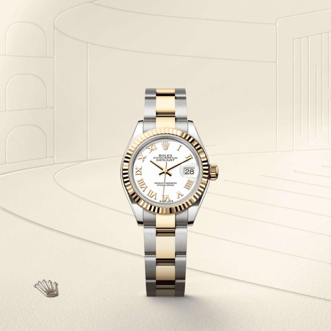 Rolex Lady-Datejust Oyster, 28 mm, Oystersteel çelik ve sarı altın M279173-0024