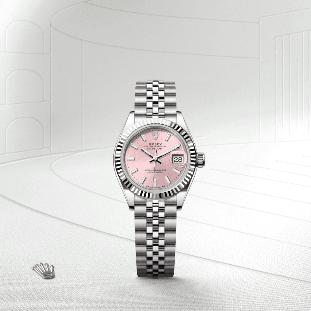 Rolex Lady-Datejust Oyster, 28 mm, Oystersteel çelik ve beyaz altın M279174-0001