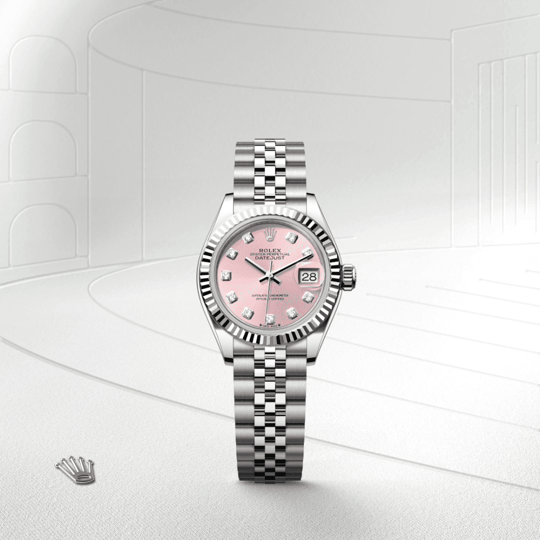 Rolex Lady-Datejust Oyster, 28 mm, Oystersteel çelik ve beyaz altın M279174-0003