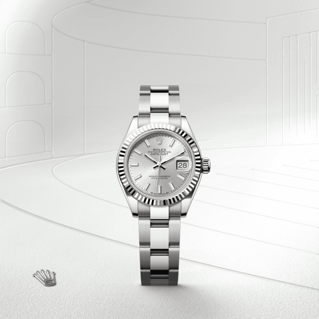 Rolex Lady-Datejust Oyster, 28 mm, Oystersteel çelik ve beyaz altın M279174-0006