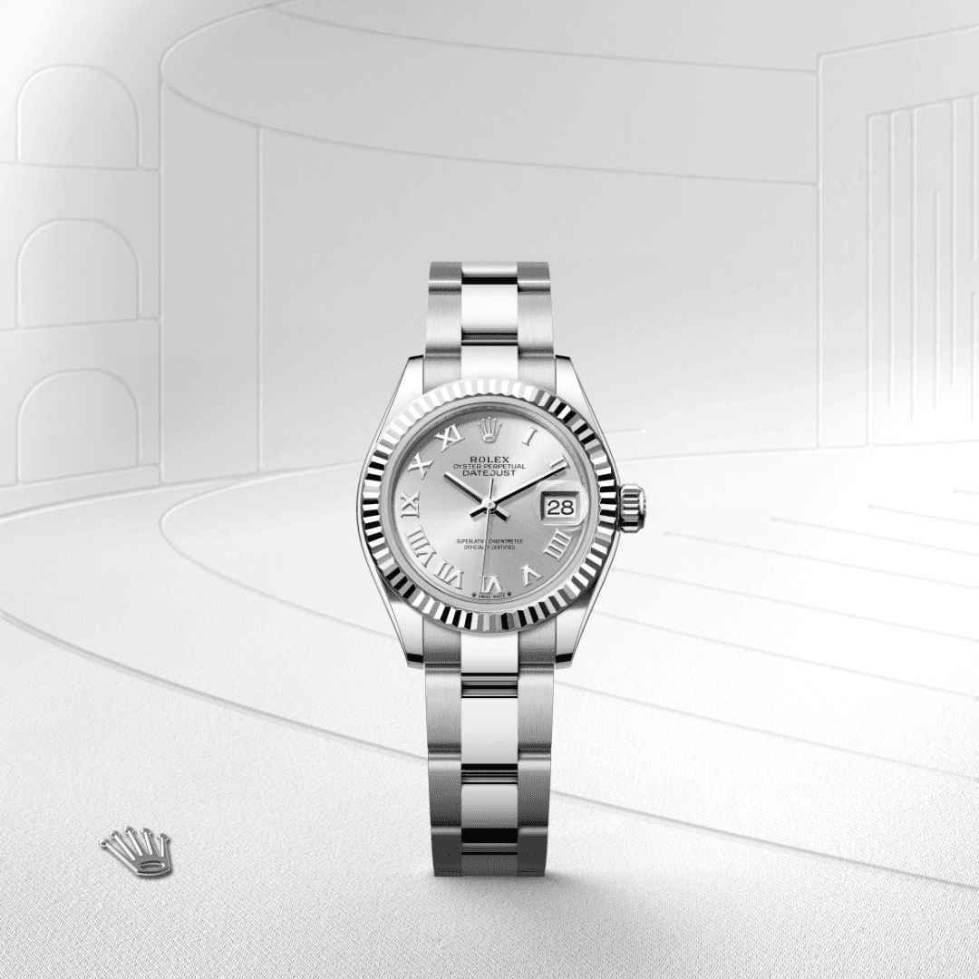 Rolex Lady-Datejust Oyster, 28 mm, Oystersteel çelik ve beyaz altın M279174-0008