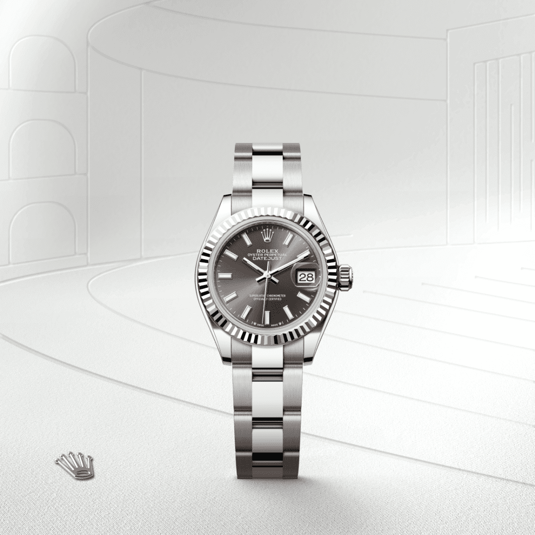 Rolex Lady-Datejust Oyster, 28 mm, Oystersteel çelik ve beyaz altın M279174-0012