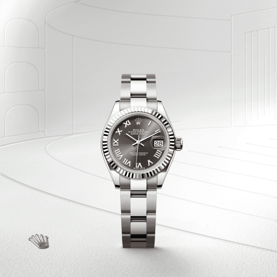 Rolex Lady-Datejust Oyster, 28 mm, Oystersteel çelik ve beyaz altın M279174-0014
