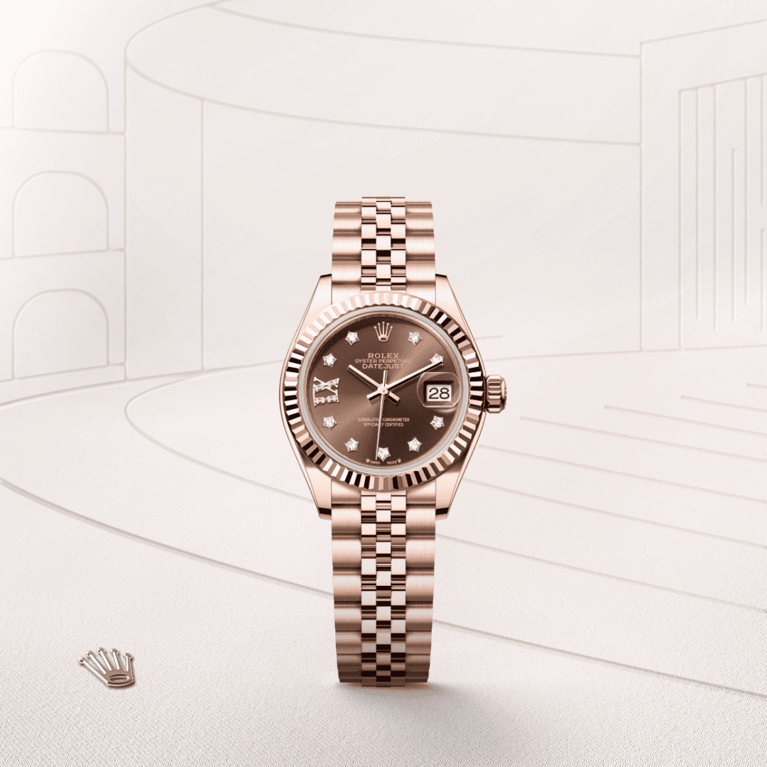 Rolex Lady-Datejust Oyster, 28 mm, Everose altın M279175-0004